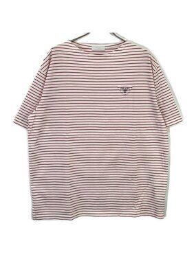 Prada White Red Border Triangle Logo Oversize T Shirt XS